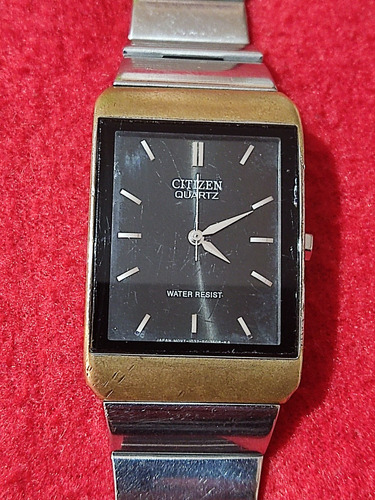 Reloj Unisex, Marca Citizen Quartz Caratula Negra (vintage).