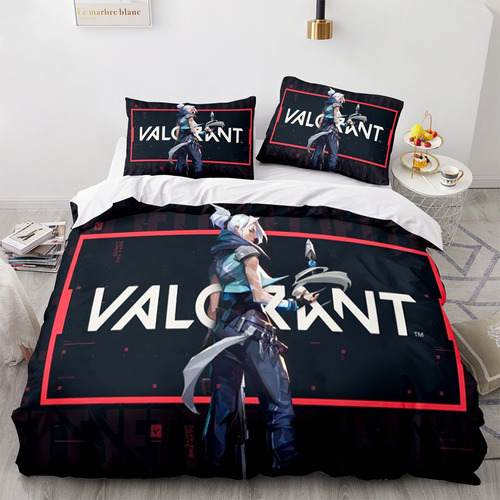 Juego De Cama Con Funda De Edredón Valorant, Doble