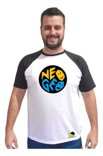 Camiseta Camisa Raglan Neo Geo Pronta Entrega  