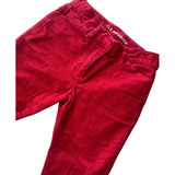 Pantalon Niña Corderoy Little Akiabara Rojo Elastizado Feria