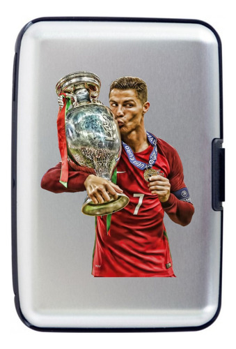 Billetera Compacta Cr7 Ronaldo Tarjetero Alumin Porta Doc