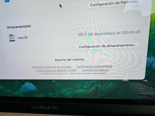 Macbook Pro 2017 13.3 Pulgadas 8gb 250 Gb