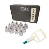 Kit Ventosa Bk Standard 12 Copos Acrílico Kit Ventosoterapia