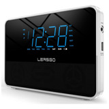 Lersgo Reloj Despertador De Radio Digital Con Cargador Usb,