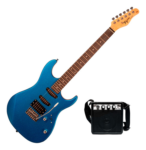 Pack Guitarra Electrica Y Mini Amplificador Tagima Tg510 Mbl