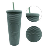 Vaso Doble Pared Termo Studded 24oz Tapa Popote Wellspring Color Menta Matte