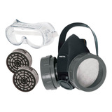 Respirador  Mascarilla +2 Filtros N90 + Goggles Reutilizable
