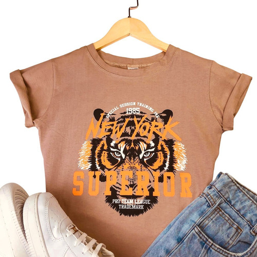 T Shirt Feminina 100%algodão Blusa Baby Look Estampa Da Moda