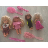 Lote 4 Muñecas Kelly Mattel Con Accesorios Linea Barbie