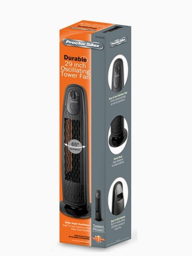 Ventilador De Torre, Proctor Silex P01tf006 29  Negro