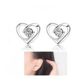 Aretes Pequeños Corazón Plata Mujer Regalo Joyas