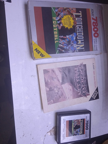 Cartucho Atari 7800 Touchdown Football Con Caja Y Manual 