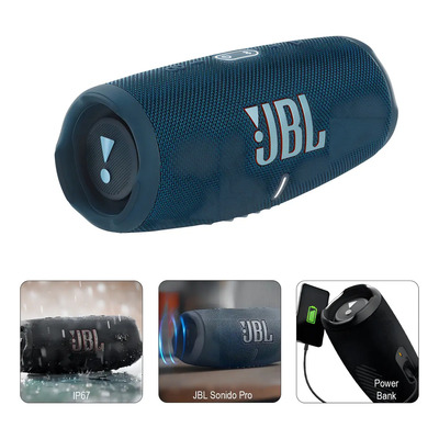 Parlante Jbl Charge 5 Portátil Waterproof Ip67 Bluetooth Color Azul Modelo Jblcharge5bluam 30w De Potencia Con 20 Horas De Autonomia Frecuencia 60 Hz - 20 Khz | Envío gratis
