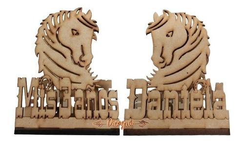 Servilletero Cabeza Caballo Con Nombre Mdf 3mm 40 Pzas