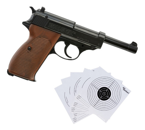 Pistola P38 Walther Co2 Full Metal Blowback Bbs 4.5mm Xchwsp
