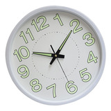 Reloj De Pared De Cuarzo Redondo Minimalista Luminoso De 12