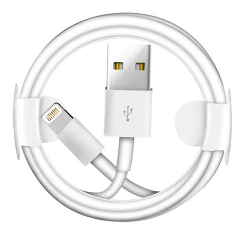 Cabo Usb Carregador Para iPhone 5 6 7 8 Plus 11 S X Xr Xs Cor Branco