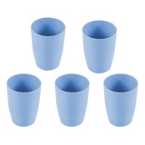 Juego De 5 Vasos Reutilizables De Plástico C, Pajitas Multic