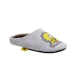 Pantufla Para Niña The Simpsons Lisa Gris Textil 6265 