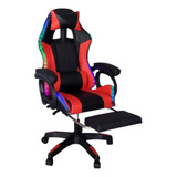 Silla Gamer Led Rgb Ergonomica Descansa Pies Reclinable