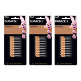 Kit Pilhas Alcalinas Palito Aaa Duracell Com 48 Unidades