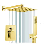Mezclador Desviador-ducha 30cm -pared-teleducha Gold Intense