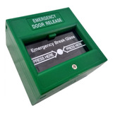Boton De Salida Verde Rotura De Cristal Para Control Accesos