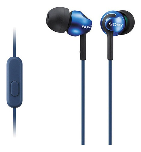 Sony Audífonos Interno Serie Ex Mdr-ex110ap Azul Color Azul