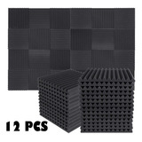 12 Peças 30x30 Cm Soundproof Gravação Estúdio Esponja