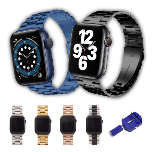 Correa Metálica Eslabones Apple Watch Todas Las Series