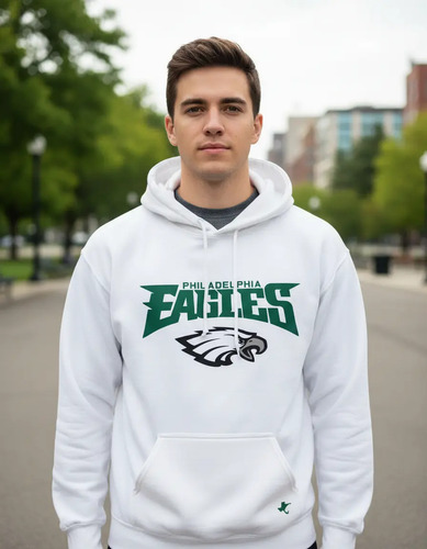 Sudadera Capucha Aguilas De Filadelfia Eagles Fútbol America