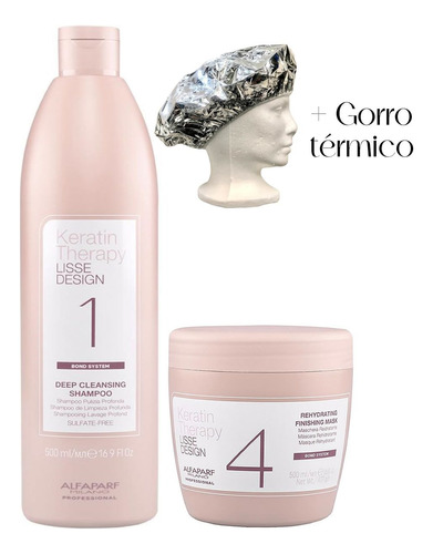 Alfaparf Lisse Design Keratin Paso 1 Shampoo + Paso 4