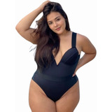 Maiô Preto Feminino Curves Sereia De Noronha Plus Size Moda