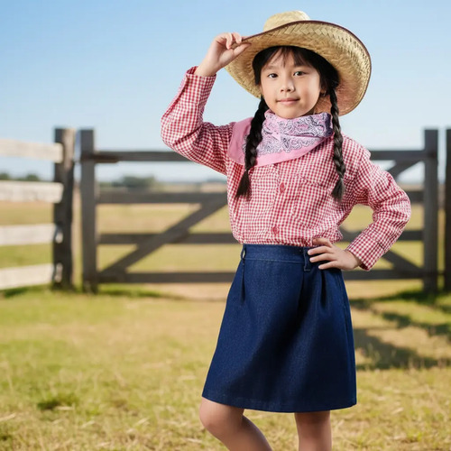 Disfraz Vaquera Niña Traje Bailable Primavera Y Rodeo Zizoi | Envío gratis