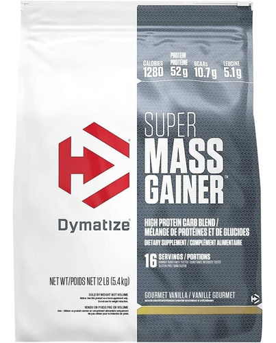 Proteina Dymatize Super Mass Gainer 12 Libras Vainilla