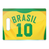 Tábua De Carne De Vidro 35x25 - Camisa Do Brasil