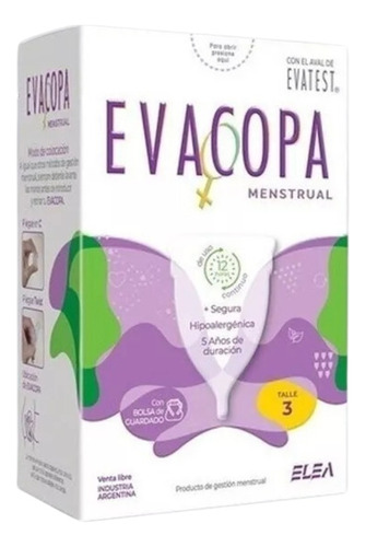 Eva Copa Menstrual Hipoalergenica Reutilizable Elea Evacopa