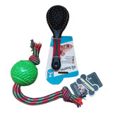 Kit Accesorios Para Perro (cepillo Doble Cara Y Juguete)