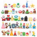 Kit 48 Miniaturas Bonecos Super Mario Bros Nintendo Odyssey 