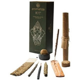 Kit Completo Para Sahumar Aromanza Box + Porta 