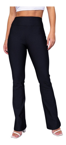 Calça Legging Feminina Flare Boca Larga Social Elegante