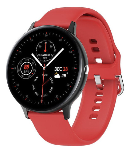 Hike G87 Reloj Inteligente, Smartwatch para Mujer Bluetooth Deportivo Color De La Correa Rojo