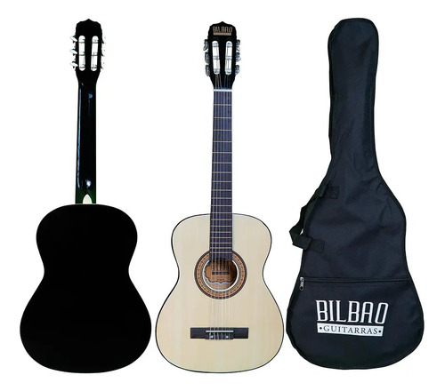 Guitarra Clasica 3/4 Bilbao Bil34 Natural + Funda / Hc Music