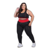 Roupa De Ginastica Feminino Academia Plus Size Cintura Alta 