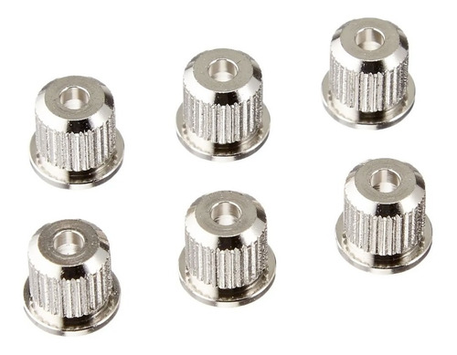 Set X6 Ferrules Para Guitarra Cromados 8x7mm