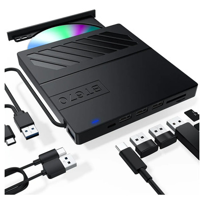 Lector Externo Dvd 7 En 1, Plug And Play, Multifunción | Envío gratis