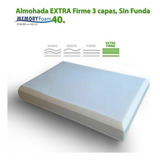 Almohada Extra Firme 3 Capas Con Memory Foam Sin Funda 