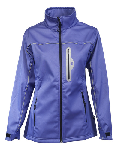 Campera Softshell Mujer Lavanda Térmica Impermeable Nieve