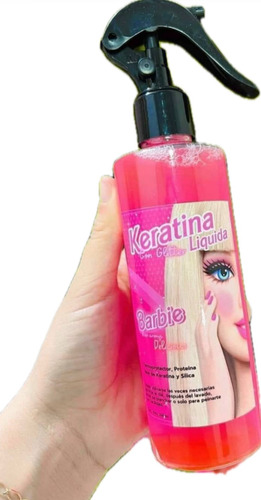 Keratina Para Cabello Barbie Con Glitter Protector Térmico