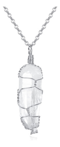 Crystaltears Collar De Cristal De Cuarzo Transparente, Alam.